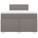 vidaXL Sommier à lattes de lit avec matelas Taupe 120x200 cm Tissu