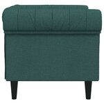 vidaXL Fauteuil Chesterfield vert foncé tissu