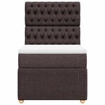 vidaXL Sommier à lattes de lit avec matelas Marron foncé 90x200 cm