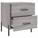 vidaXL Table de chevet sonoma gris 40x35x47 5 cm bois d’ingénierie