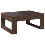 vidaXL Table basse avec LED infini chêne marron 70x53x30 cm