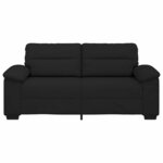 vidaXL Canapé à 2 places noir 140 cm tissu