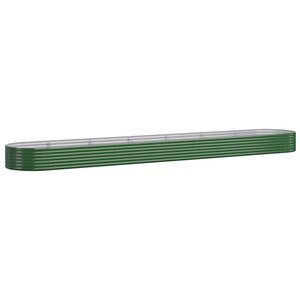 vidaXL Lit surélevé de jardin Acier galvanisé 544x100x36cm Vert