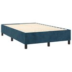 vidaXL Sommier à lattes de lit matelas et LED Bleu foncé 120x200 cm