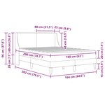 vidaXL Cadre de lit avec matelas avec tête de lit Polyester