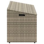 vidaXL Boîte de rangement de jardin gris clair 110x50x58 cm rotin