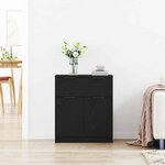 Buffet en Chêne Noir 60x30x70 cm en Bois d'Ingénierie