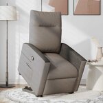 vidaXL Fauteuil inclinable taupe tissu