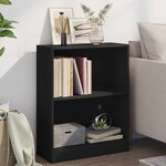 vidaXL Bibliothèque Noir 60x24x76 cm Bois d'ingénierie