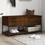 vidaXL Banc de rangement chêne marron 100x42 5x47 cm bois d'ingénierie