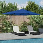 vidaXL Parasol Roma à Bras Déporté Bleu  Noir 352 x 251 x 265 cm