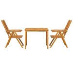 vidaXL Ensemble de salle à manger pour jardin 3 Pièces Marron