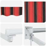 vidaXL Store rétractable manuel avec LEDs 3 x 2 5 m