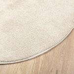 vidaXL Tapis OVIEDO à poils courts beige Ø 80 cm
