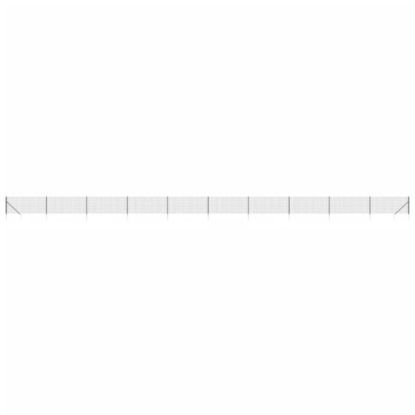 vidaXL Clôture en treillis métallique et ancrage anthracite 1 1x25 m