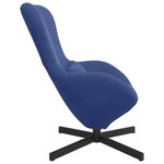 Chaise Œuf vidaXL Bleu Velours