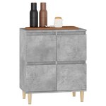 vidaXL Buffet Gris béton 60x35x70 cm Bois d'ingénierie
