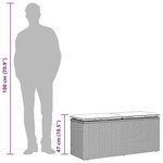 vidaXL Banc de jardin avec coussin gris 110x40x44 cm résine tressée