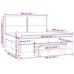 vidaXL Sommier à lattes de lit et matelas Vert foncé 200x200cm Velours