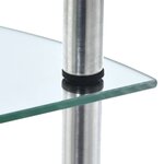 vidaXL Étagère 4 niveaux Transparent 30x30x100 cm Verre trempé