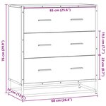 vidaXL Buffet noir 68x35x76 cm bois d'ingénierie et métal