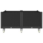 vidaXL Jardinière à roulettes noir 100x80x54 cm PP