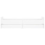 vidaXL Cadre de lit avec tiroirs sans matelas blanc 90x190 cm