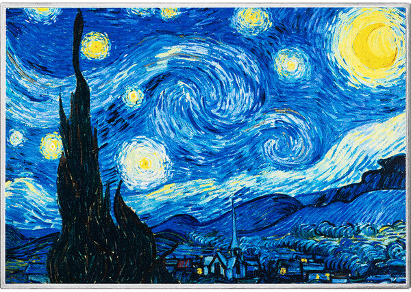 Monnaie STARRY NIGHT Van Gogh Art Gallery 1 Oz Argent 1000 Francs Cameroon 2026