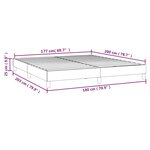 vidaXL Cadre de lit sans matelas crème 180x200 cm tissu