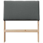 vidaXL Tête de lit capitonnée Gris foncé 80 cm Pin massif