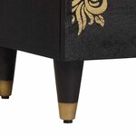 vidaXL Cabinet de chevet Noir 40 x 33 x 46 cm Bois de mangue massif