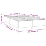 vidaXL Cadre de lit sans matelas bleu foncé 120x190 cm velours