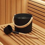vidaXL Ensemble d'accessoires de sauna 2 Pièces Noir