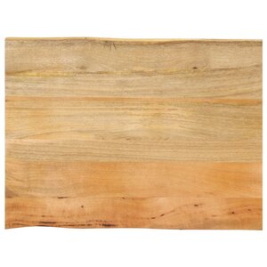 vidaXL Dessus de table 90x60x2 5 cm bord vivant bois massif manguier