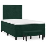 vidaXL Sommier à lattes de lit avec matelas vert foncé 120x190 cm