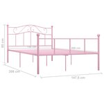vidaXL Cadre de lit sans matelas rose métal 140x200 cm