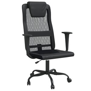 vidaXL Chaise de bureau réglable en hauteur noir