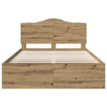 vidaXL Cadre de lit Chêne artisan 150 x 200 cm Pin massif