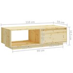 vidaXL Table basse 110x50x33 5 cm bois de sapin massif