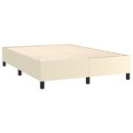 vidaXL Sommier à lattes de lit avec matelas Crème 140x200cm Similicuir