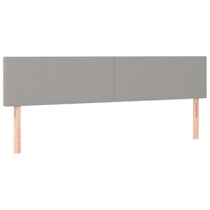 vidaXL Têtes de lit 2 Pièces Gris clair 80x5x78/88 cm Tissu