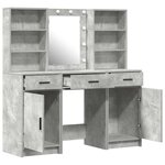 vidaXL Ensemble de Coiffeuse 3 Pièces Gris béton 50 x 41 x 135 cm
