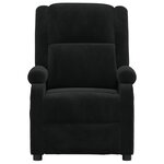vidaXL Fauteuil inclinable noir velours