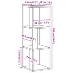 vidaXL Armoire d'angle chêne artisanal 33x33x100 cm bois d'ingénierie