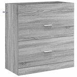vidaXL Meuble sous lavabo de salle de bain Sonoma gris