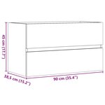 vidaXL Armoire d'évier vieux bois 90x38 5x45 cm bois d'ingénierie