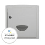 Boite aux lettres Soléa à encastrer 2 portes Blanc mat 9010M