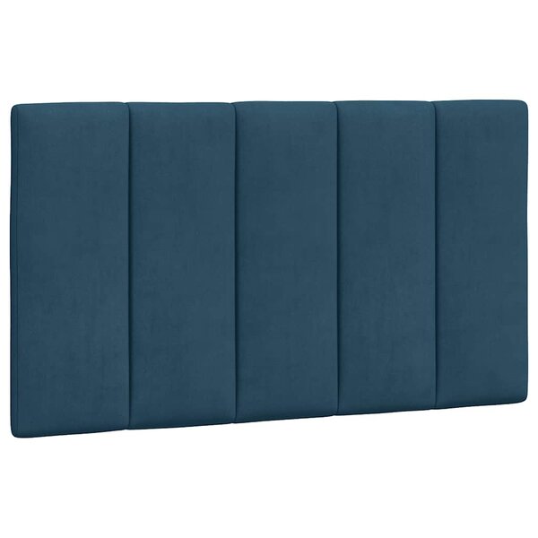 vidaXL Coussin de tête de lit Hanko bleu 90 cm velours