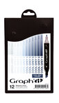 Set 12 Marqueurs à alcool Graph'it Cool Greys colors