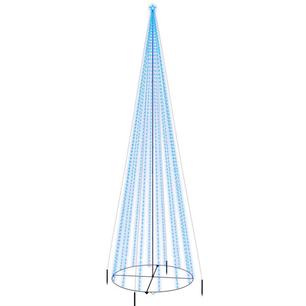 vidaXL Arbre de Noël cône 1134 LED Bleues 230x800 cm